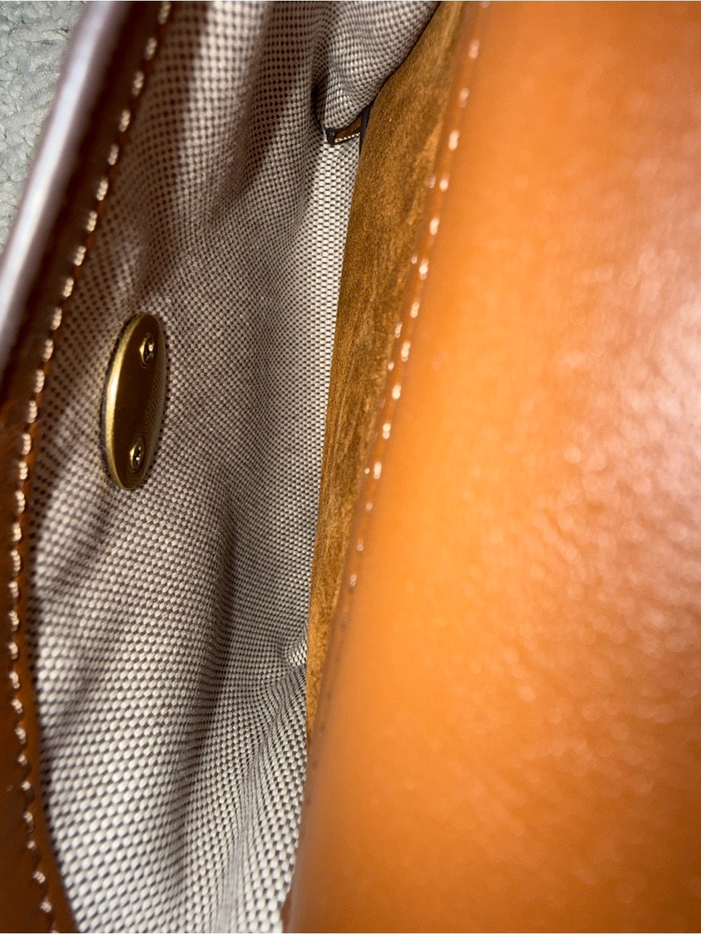 Coach Brown Suede Shoulder Bag with Front Pockets - Picture 12 of 16